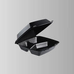 Dart 85HT3BR Black Foam Hinged Lid Container 9