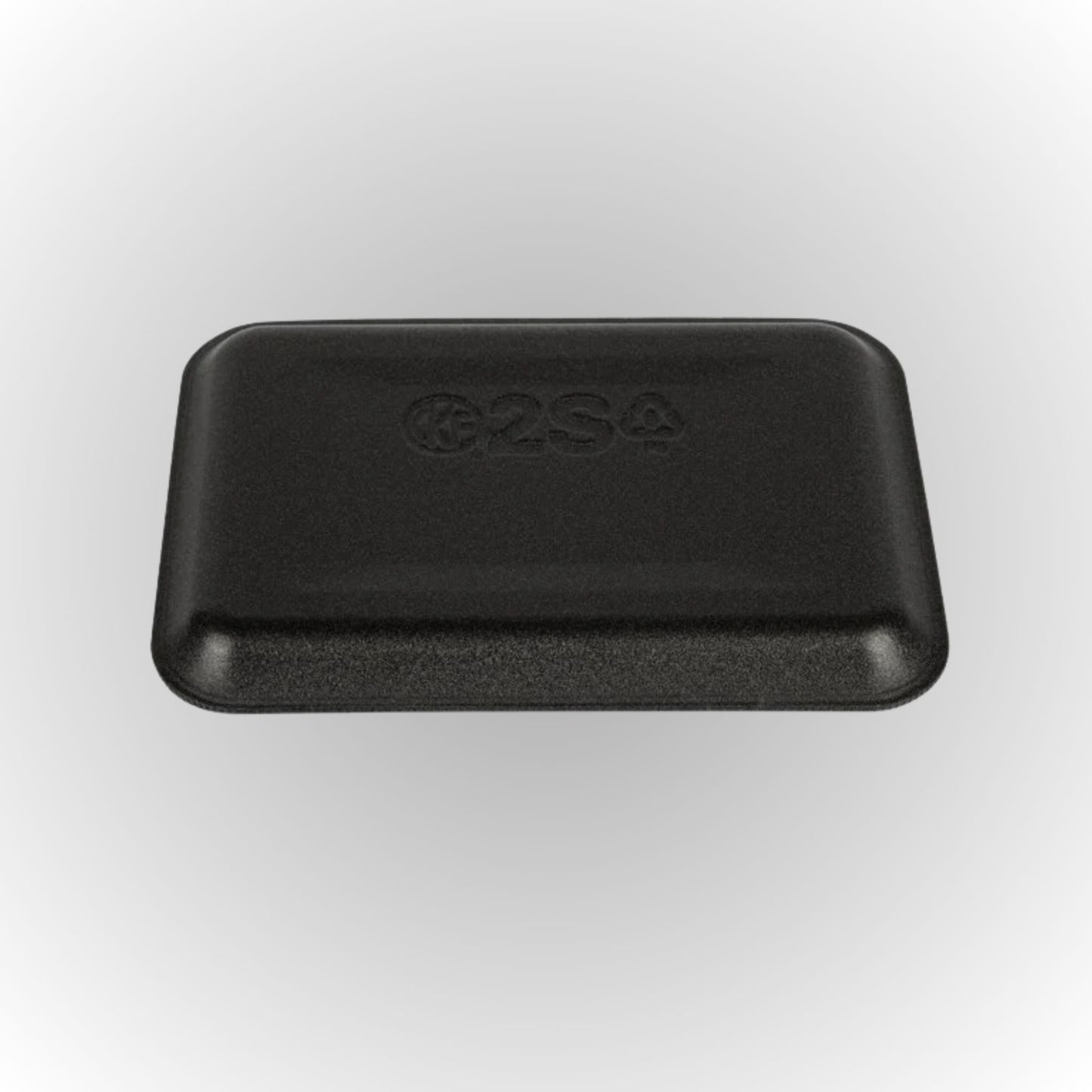 CKF 87803 #2S Durable Black Foam Meat Tray – 8 1/4" x 5 3/4" x 1/2" (500/Case)