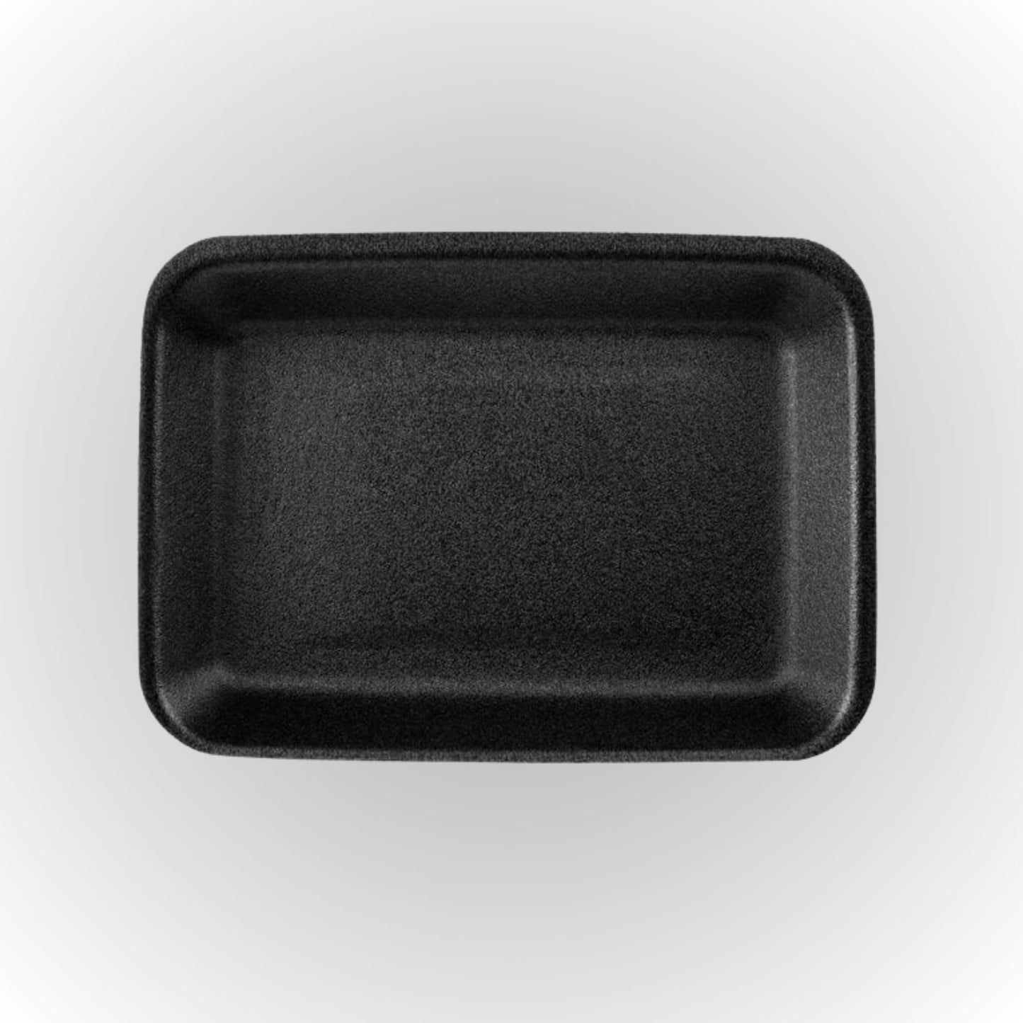 CKF 87803 #2S Durable Black Foam Meat Tray – 8 1/4" x 5 3/4" x 1/2" (500/Case)