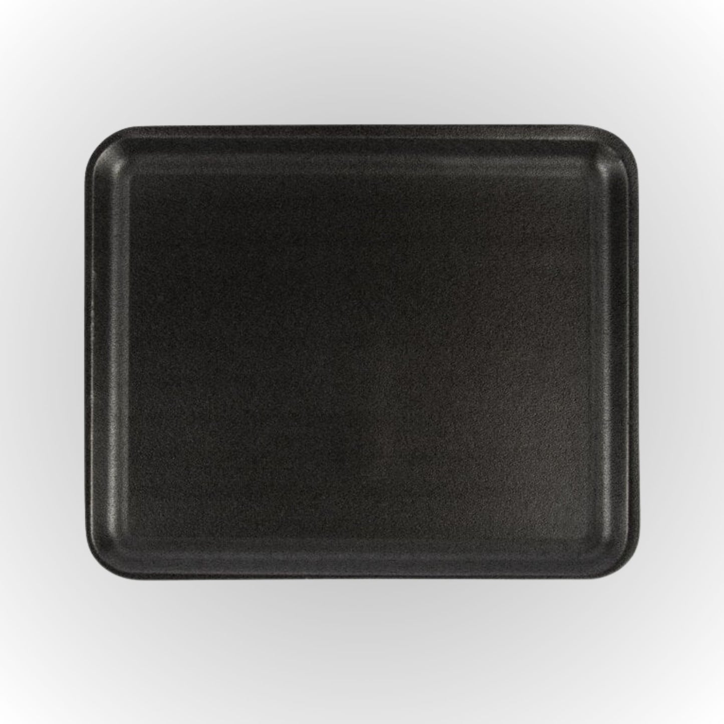 CKF 87812 #12S Durable Black Foam Meat Tray - 11" x 9" x 1/2" (250/Case)