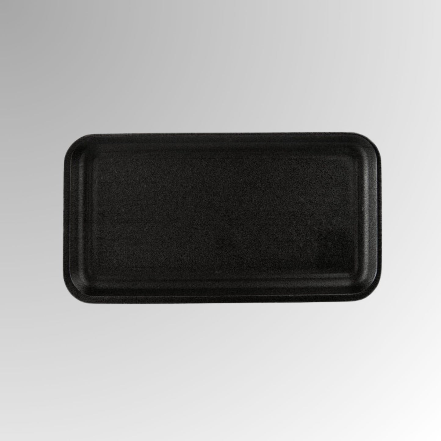 CKF 87835 #5S Durable Black Foam Meat Tray – 10 1/4" x 5 3/8" x 5/8" (500/Case)
