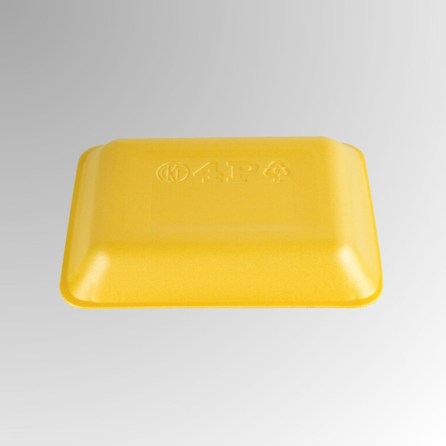 CKF 87899 #4PR Durable Yellow Foam Meat Tray – 9 1/4" x 7 1/4" x 1 1/4" (500/Case)