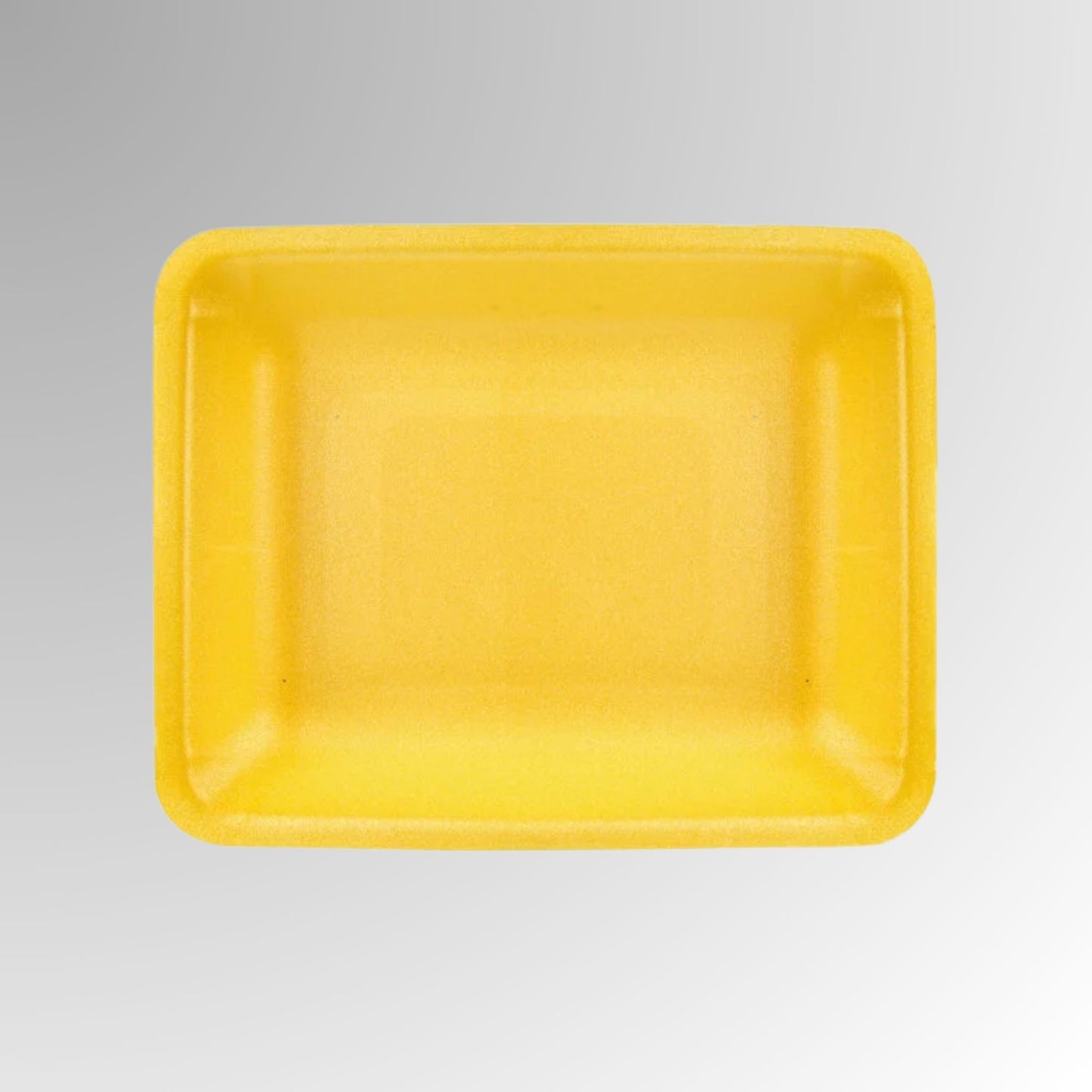 CKF 87899 #4PR Durable Yellow Foam Meat Tray – 9 1/4" x 7 1/4" x 1 1/4" (500/Case)