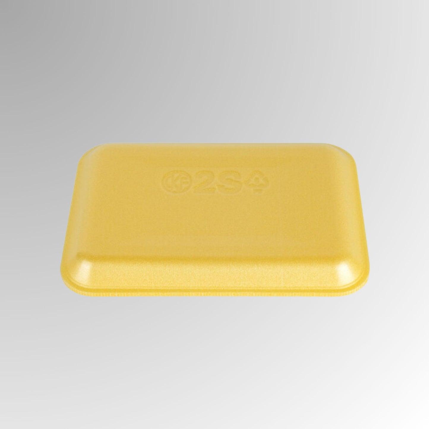 CKF 87903 #2S Durable Yellow Foam Meat Tray – 8 1/4" x 5 3/4" x 1/2" (500/Case)