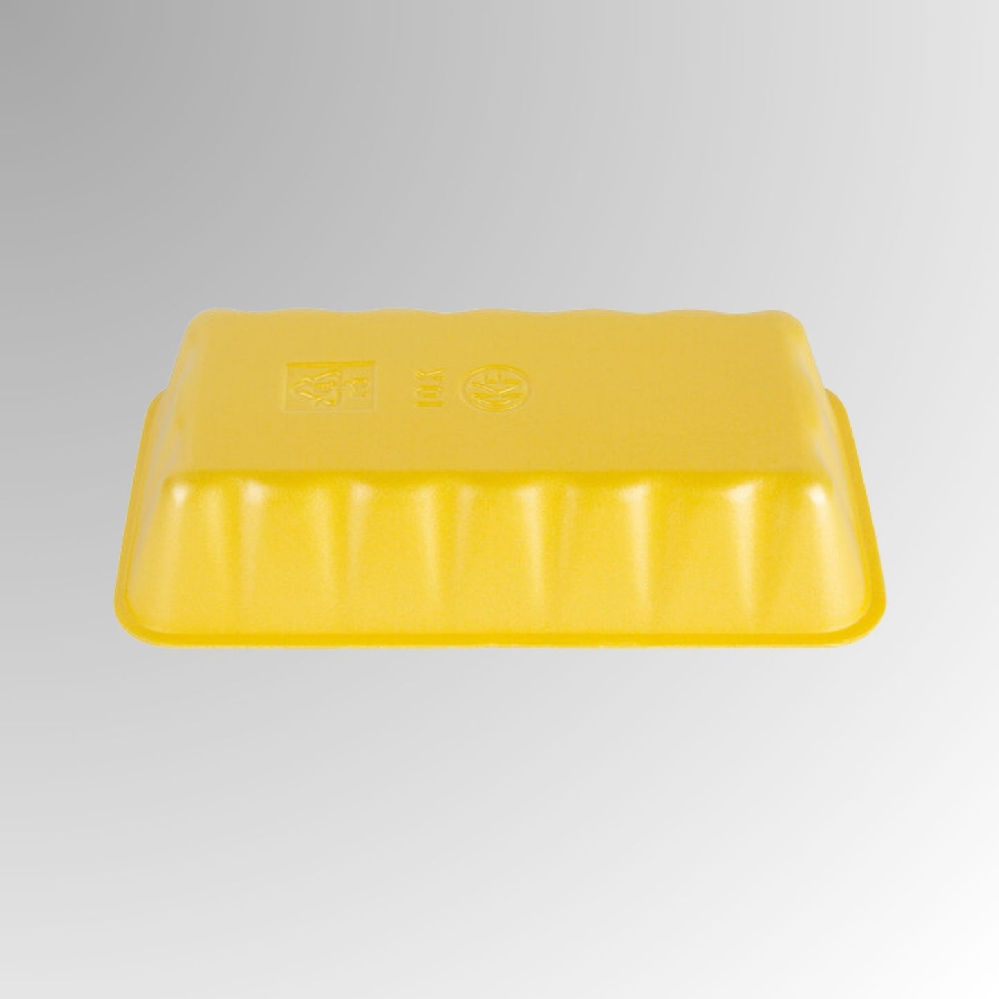 CKF 87941 #10K Durable Yellow Foam Meat Tray – 10 3/8" x 5 5/8" x 2" (250/Case)
