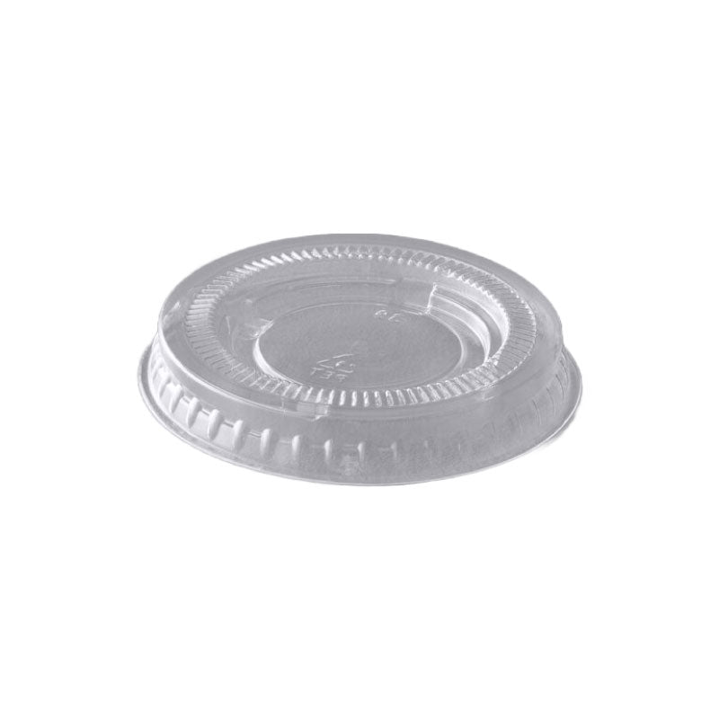 PET Plastic Lid for 0.5 to 1.25 oz Souffle & Portion Cups – Secure & Recyclable (2500 Pack)