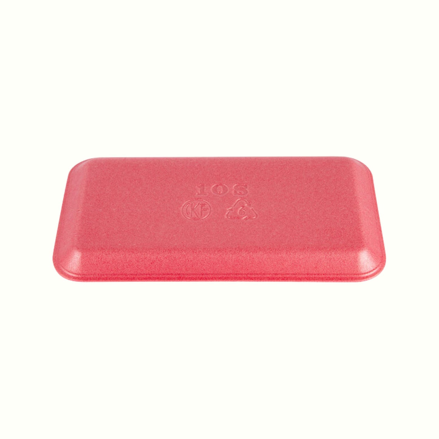 CKF 88064 #10S Durable Rose Foam Meat Tray – 10 3/4" x 5 3/4" x 1/2" (500/Case)
