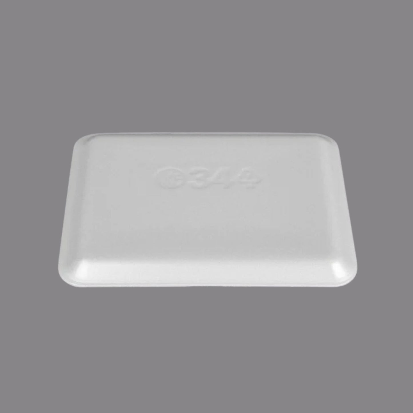 CKF 88134 #34/4S Durable White Foam Meat Tray – 9 1/4" x 7 1/4" x 1/2" (500/Case)