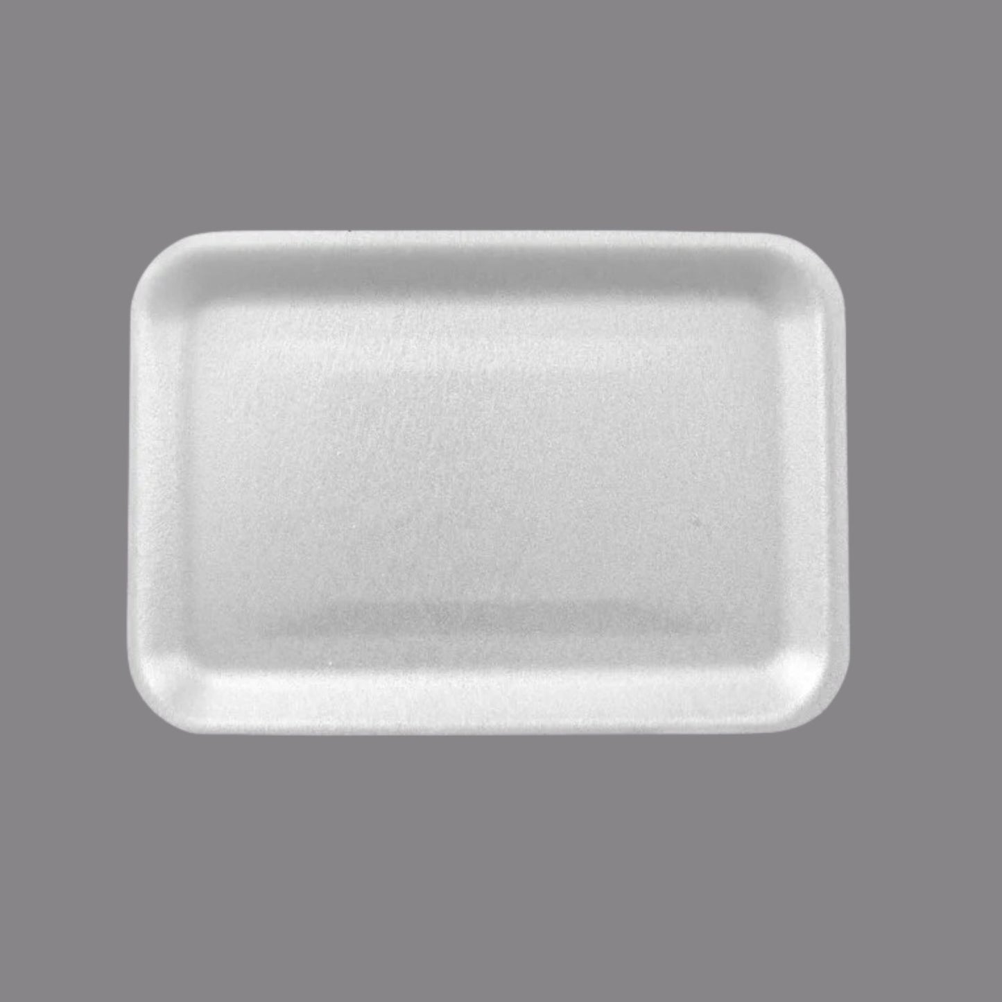 CKF 88134 #34/4S Durable White Foam Meat Tray – 9 1/4" x 7 1/4" x 1/2" (500/Case)