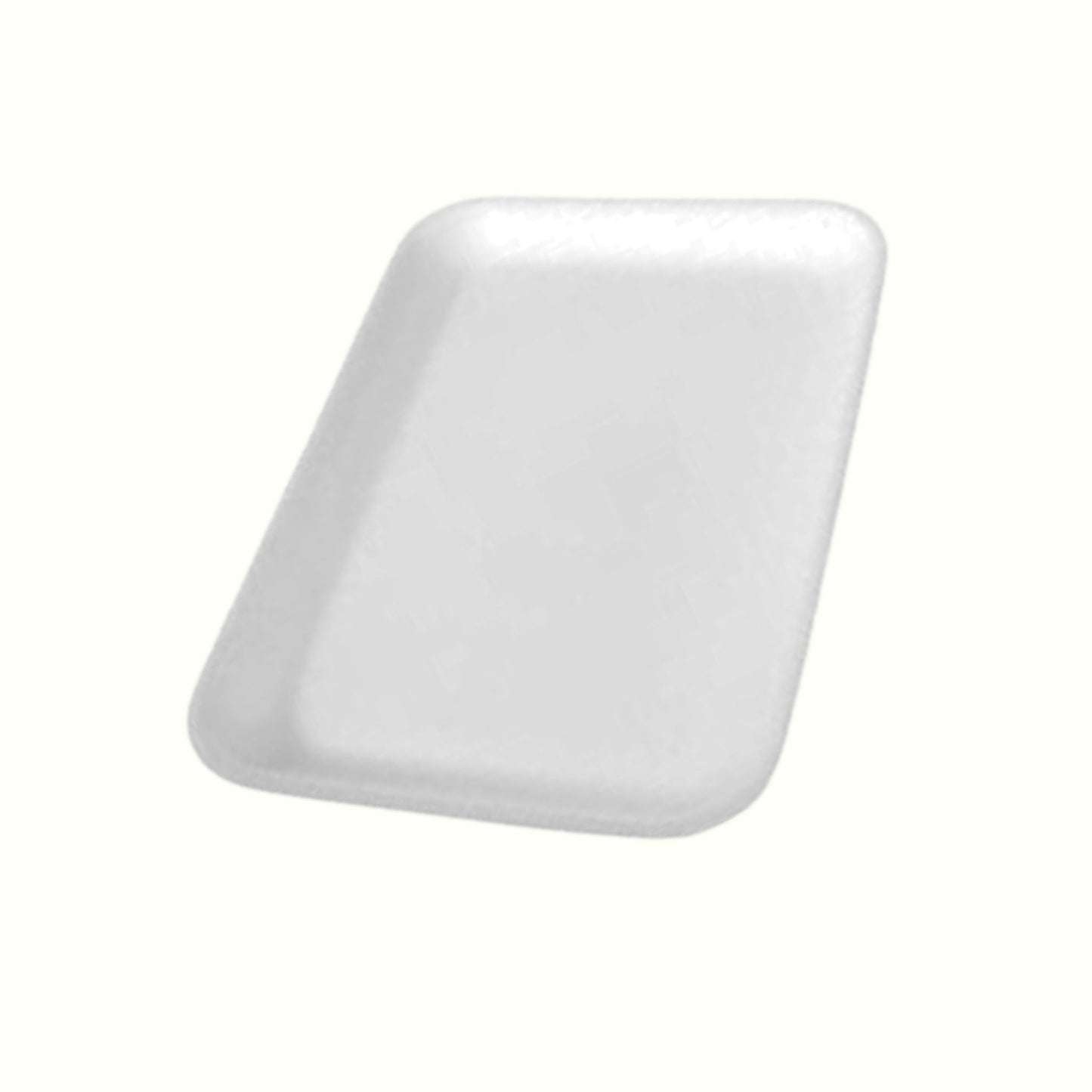 CKF 88134 #34/4S Durable White Foam Meat Tray – 9 1/4" x 7 1/4" x 1/2" (500/Case)