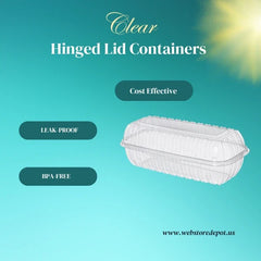 Collection image for: Clear Hinged Lid Containers