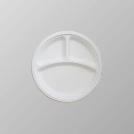 Foam Pack Plain Plate FP310 10" - 3 Compartment - 500/Case