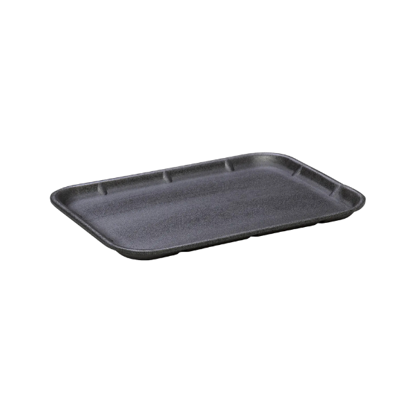CKF 87815 (#10x14) Black Foam Meat Tray 14" x 10" x 3/4" - 100/Case