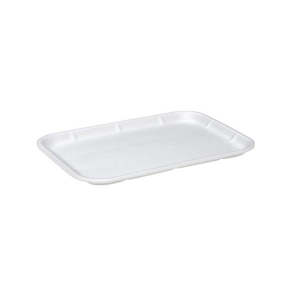CKF 88142 (#10x14) White Foam Meat Tray 14" x 10" x 3/4" - 100/Case