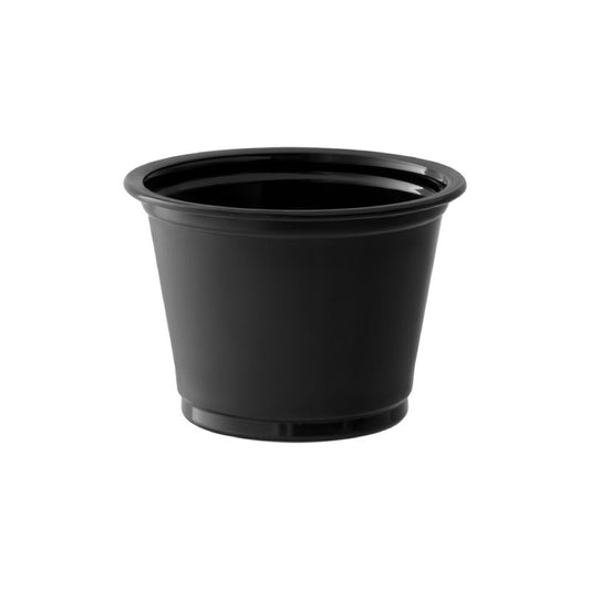 4 oz Black Plastic Portion Cup – 2500/Case