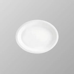 Oval Compostable Bagasse Plate 12.5