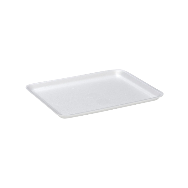 CKF 88112 (#12S) White Foam Meat Tray 11" x 9" x 1/2" - 250/Case