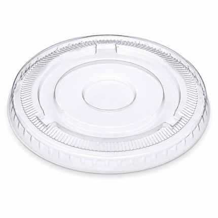 Rise Up 16/20 oz Clear PET Flat Lid without Straw Slot - 1000/Case