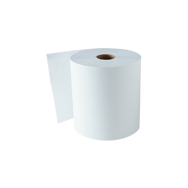 White Hardwoud Paper Towel 800W - 6 Roll/Case