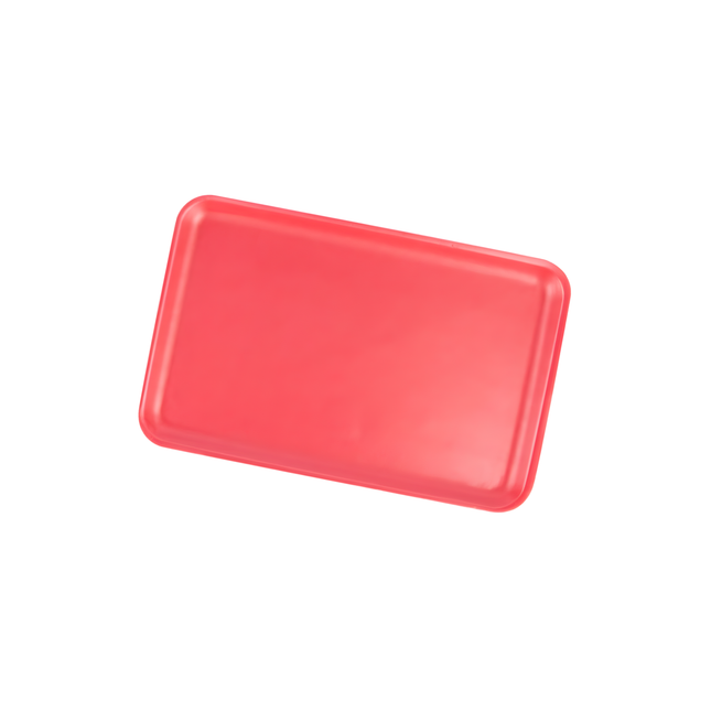 CKF 88069 (#16S) Rose Foam Meat Tray 11 3/4" x 7 1/2" x 5/8" - 250/Case