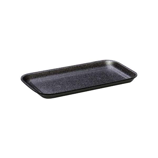 CKF 87817 (#17S) Black Foam Meat Tray 8 1/4" x 4 1/2" x 1/2" - 1000/Case