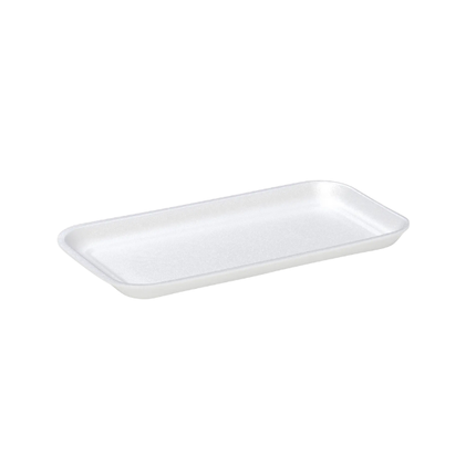 CKF 88117 (#17S) White Foam Meat Tray 8 1/4" x 4 1/2" x 1/2" - 1000/Case