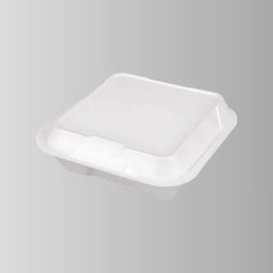 Foam Pak FP9001 White Foam Hinged Lid Large Container 9