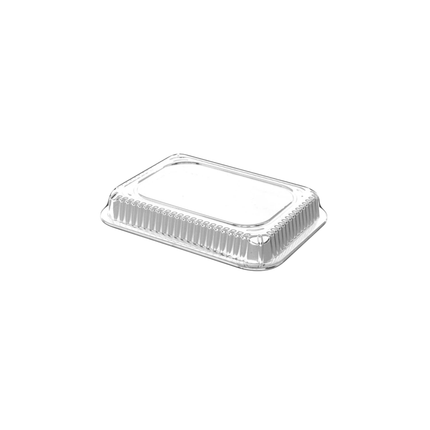1 Lb. Oblong Clear Plastic Dome Lid - 1000/Case