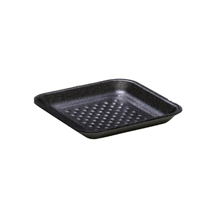 CKF 87801 (#1S) Black Foam Meat Tray 5 1/4" x 5 1/4" x 5/8" - 1000/Case