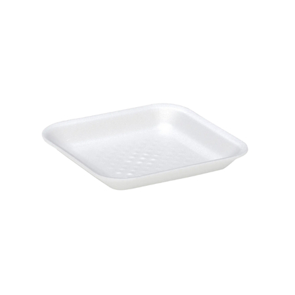 CKF 88101 (#1S) Durable White Foam Meat Tray 5 1/4" x 5 1/4" x 1/2" - 1000/Case