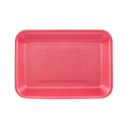 CKF 88072 (#2) Rose Foam Meat Tray 8 1/4" x 5 3/4" x 3/4" - 500/Case