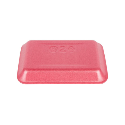 CKF 88072 (#2) Rose Foam Meat Tray 8 1/4" x 5 3/4" x 3/4" - 500/Case