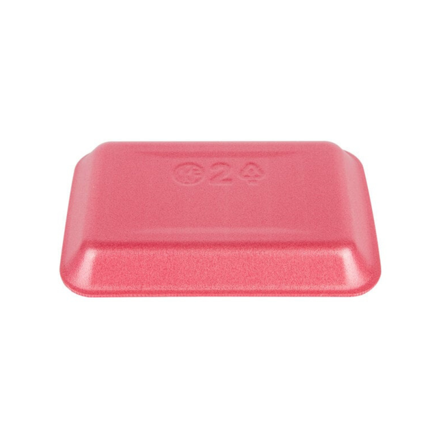 CKF 88072 (#2) Rose Foam Meat Tray 8 1/4" x 5 3/4" x 3/4" - 500/Case