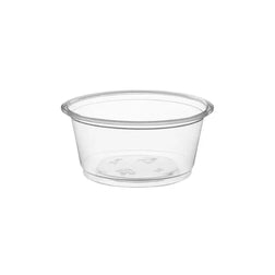 Vaso de plástico transparente para soufflé de 2 oz./vaso para porciones, 2500 unidades por caja 