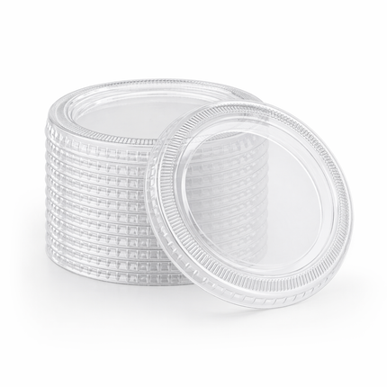 2 oz Clear Plastic Lids, 2500 Count Case