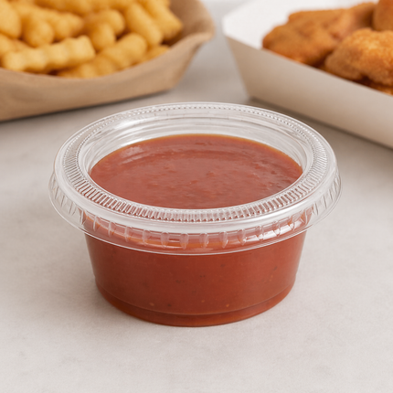 2 oz Clear Portion Cup Lids, 2500 Count Case