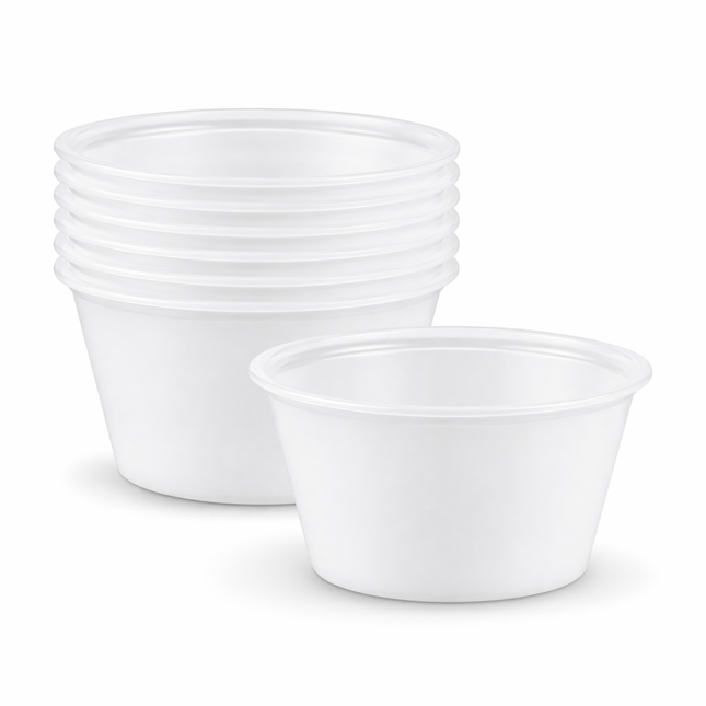 2 oz Plastic PS Soufflé Cups, 2500 Count Case