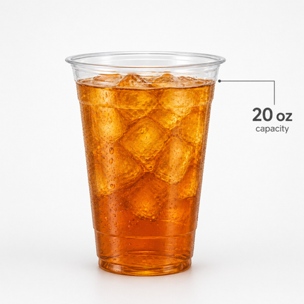 Rise Up 20 oz Clear PET Plastic Cold Cup - 1000/Case
