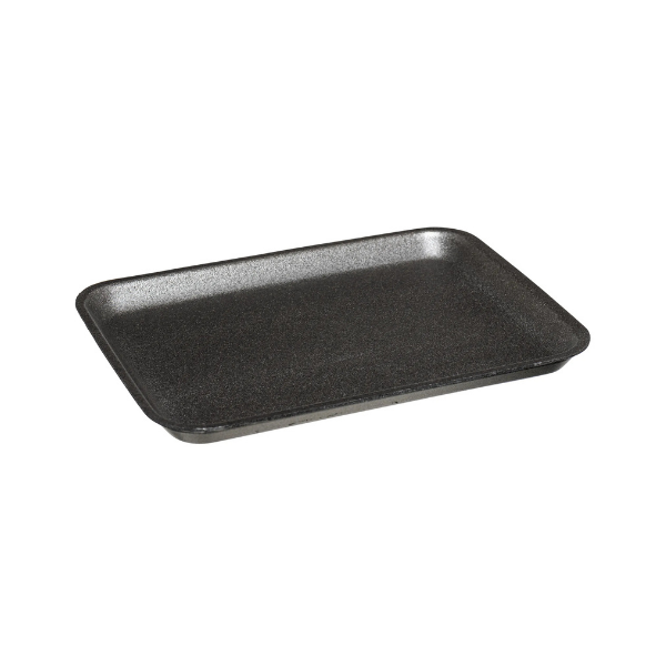 CKF 87820 (#20S) Black Foam Meat Tray 8 3/8" x 6 1/2" x 3/4" - 500/Case