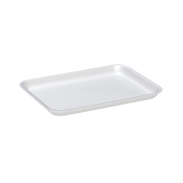CKF 88120 (#20S) White Foam Meat Tray 8 3/4" x 6 1/2" x 3/4" – 500/Case