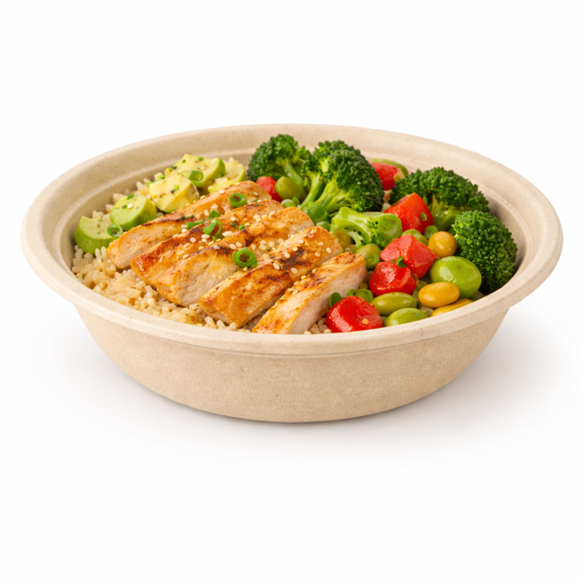 Compostable Bagasse Round Bowl 24 oz 400/Case