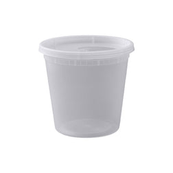 Recipiente para sopa de delicatessen y tapa para microondas Rise de 24 oz, HD 240/caja 