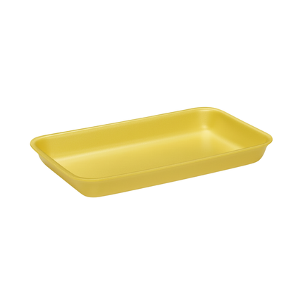CKF 87926 (#25D) Yellow Foam Meat Tray 14" x 8 5/8" x 1 5/8" - 150/Case