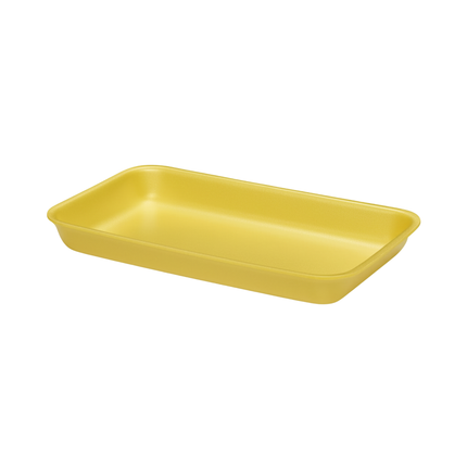 CKF 87926 (#25D) Yellow Foam Meat Tray 14" x 8 5/8" x 1 5/8" - 150/Case