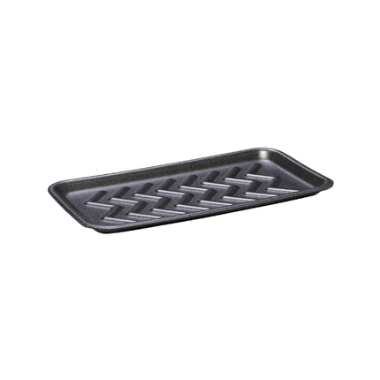 CKF 87825 (#25S) Black Foam Meat Tray 15" x 8" x 5/8" - 250/Case