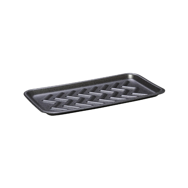 CKF 87825 (#25S) Black Foam Meat Tray 15" x 8" x 5/8" - 250/Case