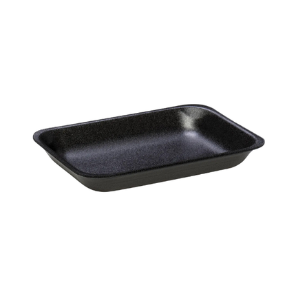CKF 87813 (#2PP) Black Foam Meat Tray 8 3/8" x 5 3/8" x 1" - 400/Case