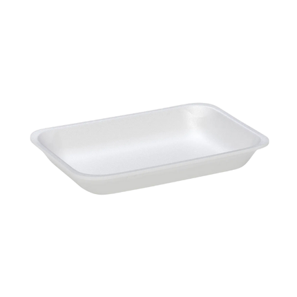 CKF 88111 (#2PP) White Foam Meat Tray 8 3/8" x 5 3/8" x 1" - 400/Case