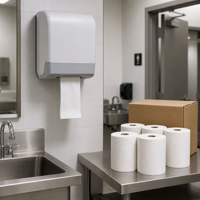 White Center-Pull Paper Towel Rolls - 6/Case