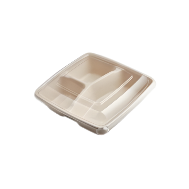 Bagasse Taco Take-out Tray 3-Compartment - 300/Case